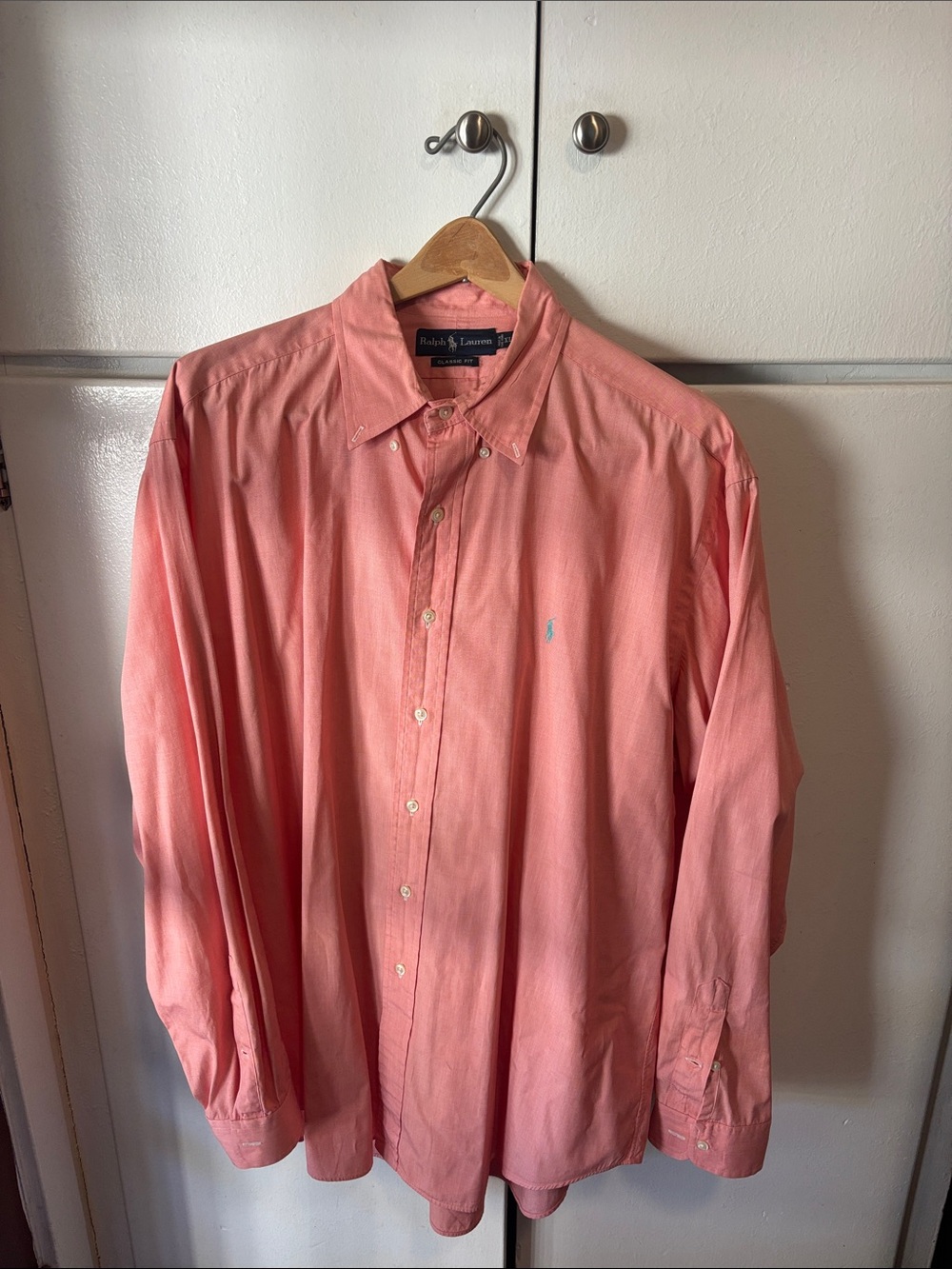 Ralph Lauren Men’s Coral Button-Down Dress Shirt